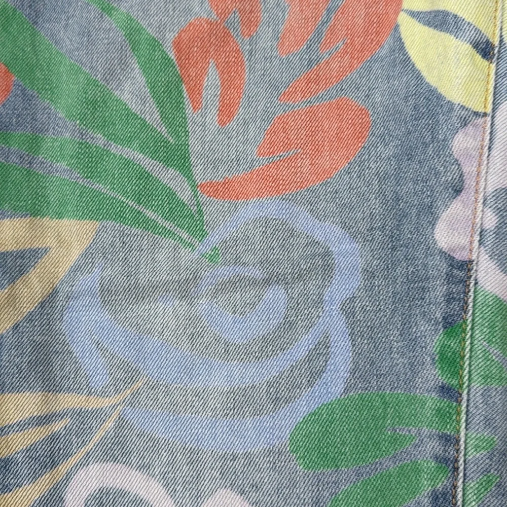 GAP Kids girlfriend jeans girls size 14 cutoff Hawaiian neon floral girlhoodcore